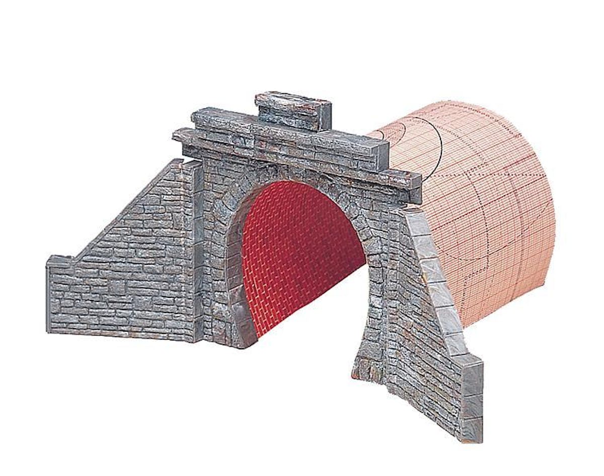 Faller 120558 Portale per galleria a un binario, con muri laterali e tratto  di galleria 