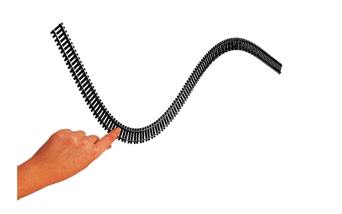 Hornby - TT TT8015 Mezza curva con scartamento TT, 2° raggio 15°, Pezzi di binario extra per modellini ferroviari, pezzi di binari del trenino, include