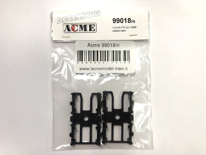 Acme 99018/n Confezione due carrelli FS tipo ABM colore nero