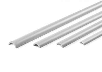 Amati 3403.52 Abs bianco, listello semitubo 1,5 x 3 x 500 mm, 1 pz.