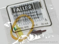 Faller 180674 Micro lampada verde con cavetti 12-16 V