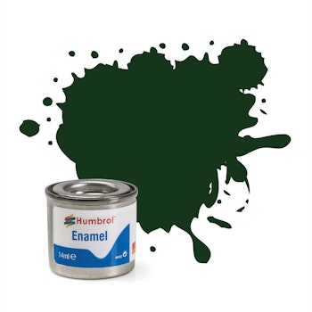 Humbrol A6330 N. 195 Verde scuro SATIN - Smalto sintetico 14 ml.