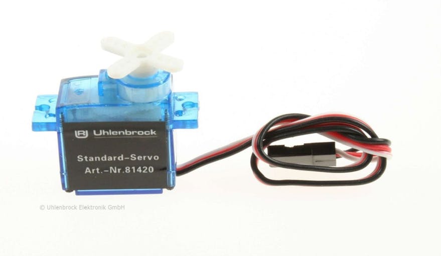 Uhlenbrock 81420 Servo motore tipo standard DCC a 3 poli con accessori