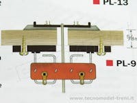 Peco PL-9 Supporto motore (PL-10E - PL-10WE) per montaggio sottoplancia conf. 5 pz. con viti