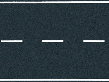 Noch 60700 Strada asfaltata grigio scuro con segnaletica orizzontale, 8 x 100 cm
