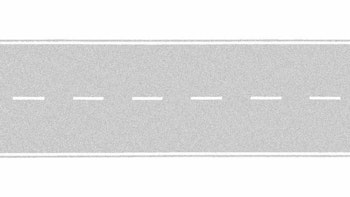 Noch 60709 Strada asfaltata grigio chiaro con segnaletica orizzontale, 6,6 x 100 cm