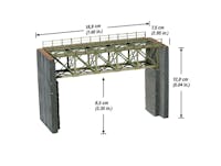 Noch 67010 Ponte ferroviario in ferro, serie Laser cut kit, scala H0