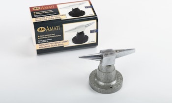 Amati 7376.01 Mini incudine da modellismo con base, in metallo