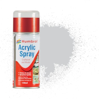 Humbrol AD6011 Spray Black Silver 11 vernice acrilica alluminio satinato - spray 150 ml.