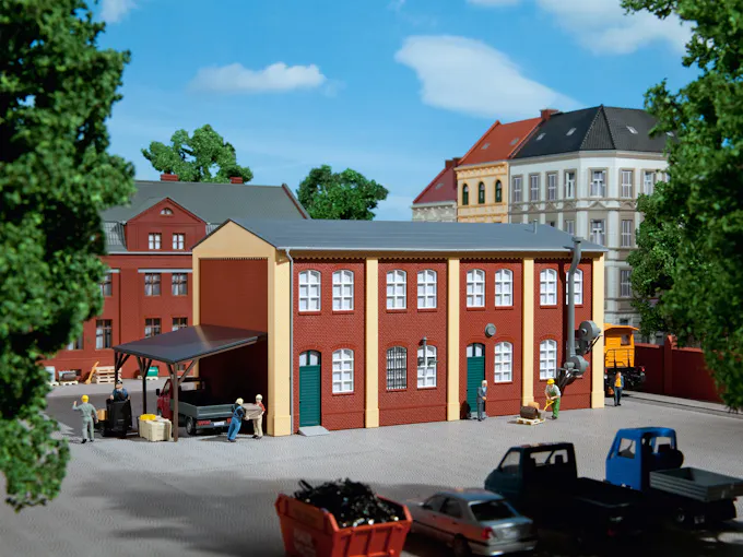 12227 Auhagen HO Pompa di benzina con garage kit di montaggio scala 1:87 12227 Auhagen HO Pompa di benzina con garage kit di montaggio scala 1:87