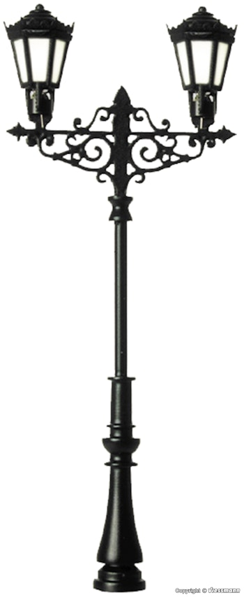 Viessmann 6397 Lampione stradale ornamentale a due luci, 55 mm