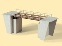 Auhagen 11428 Ponte in ferro con spalle in cemento