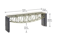 Noch 67027 Ponte ferroviario in ferro, serie Laser cut kit