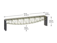 Noch 67028 Ponte ferroviario in ferro, serie Laser cut kit