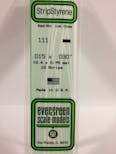Evergreen Plastic  EV0111 Listello polistirene 0,38 x 0,75 mm x 35 cm, 10 pz.