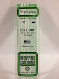 Evergreen Plastic  EV0112 Listello polistirene 0,38 x 1 mm x 35 cm, 10 pz.