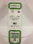 Evergreen Plastic  EV0118 Listello polistirene 0,38 x 4,8 mm x 35 cm, 10 pz.