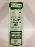 Evergreen Plastic  EV0122 Listello polistirene 0,50 x 1 mm x 35 cm, 10 pz.
