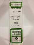 Evergreen Plastic  EV0132 Listello polistirene 0,75 x 1 mm x 35 cm, 10 pz.