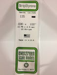 Evergreen Plastic  EV0135 Listello polistirene 0,75 x 2,5 mm x 35 cm, 10 pz.