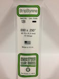 Evergreen Plastic  EV0139 Listello polistirene 0,75 x 6,3 mm x 35 cm, 10 pz.