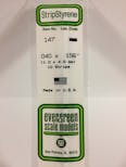 Evergreen Plastic  EV0147 Listello polistirene 1 x 4 mm x 35 cm, 10 pz.