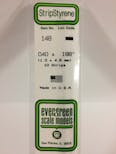 Evergreen Plastic  EV0148 Listello polistirene 1 x 4,8 mm x 35 cm, 10 pz.