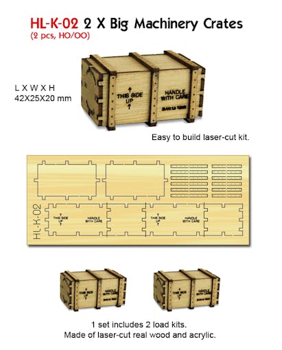 Proses HL-K-02 Casse in legno pz.2 per realizzare un carico per carro ferroviario
