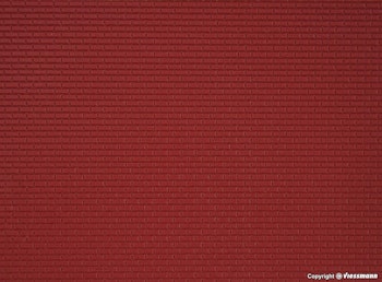 Kibri 34122 Muro in mattoni rossi, 20 x 12 cm