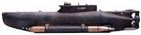 Artitec 387.12 Sommergibile U-Bot con 3 siluri Torpedo