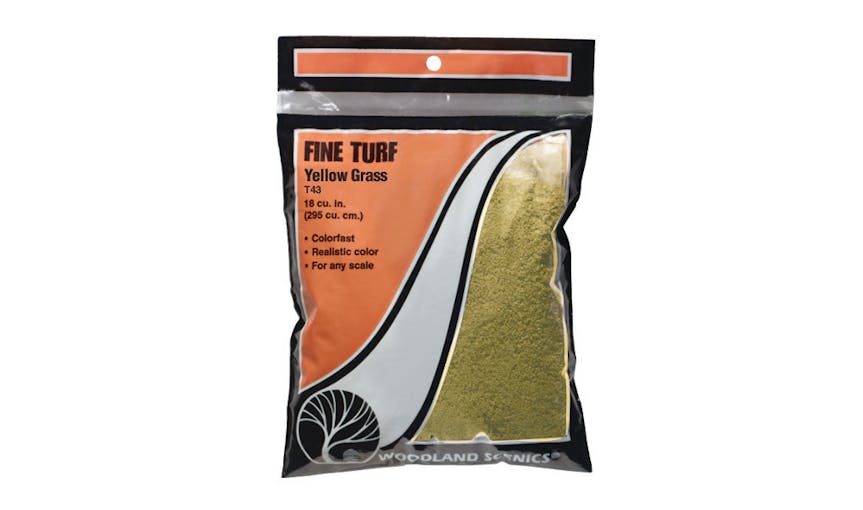 Woodland Scenics T43 Fine Turf Yellow Grass in bustina da 353 cu cm