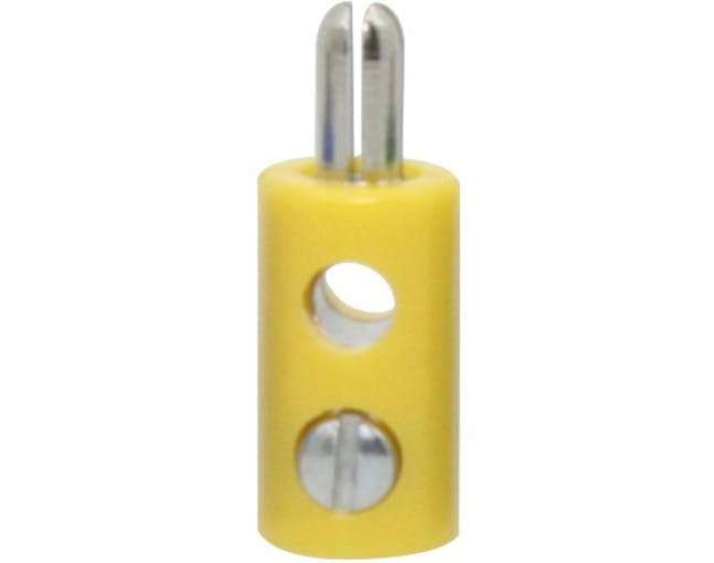 DONAU Elektronik 713 Spinotto maschio da 2,6 mm, colore giallo, 25 pz.