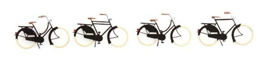 Artitec 387.02 Set 4 biciclette stile olandese antico