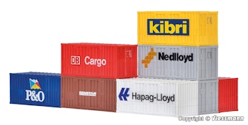 Kibri 10924 Set di 8 container da 20'
