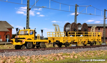 Kibri 16062 UNIMOG trattore con rimorchio con bobine