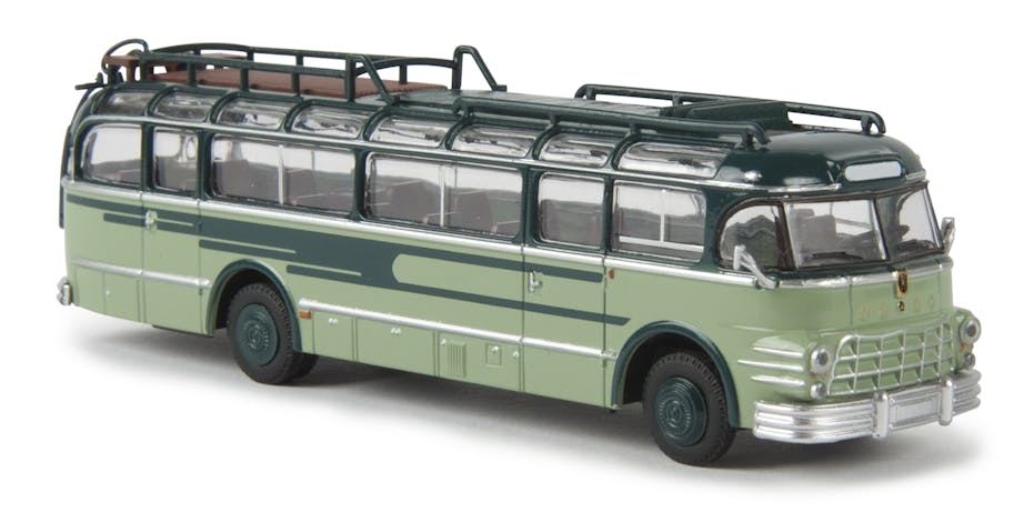 Brekina 58063 Autobus di linea Saurer 5GVF-U Starline, colore blu/verde chiaro