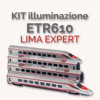 Almrose 2-21204 Kit schede luci per ETR 610 Lima Expert con terzo faro a led bianco caldo e connettore per decoder MTC21