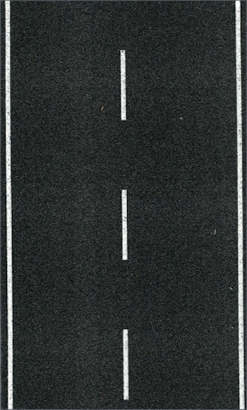 Heki 6562 Strada asfaltata con segnaletica orizzontale 4 x 100 cm, Scala N