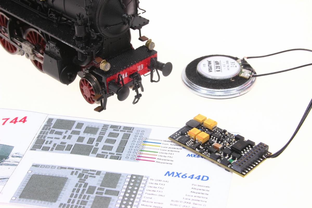 Zimo FS-Gr.744/MS440D Decoder Sound DCC 21 pin suoni originali per FS ...