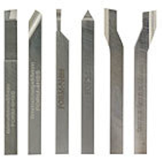 Proxxon 24524 Serie di 6 utensili per tornitura in pregiato acciaio HSS al cobalto. Già affilati.