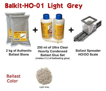 Proses BALKIT-01 Kit completo per la posa del ballast (Light Grey)