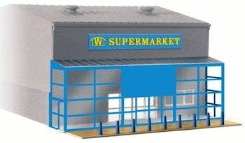 Peco SSM310 Frontale 'Supermarket' per edificio industriale modulare H0 Wills-Modern