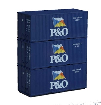 Piko 56200 Set 3 container da 20' P&O
