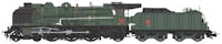 REE Modeles MB-030S SNCF locomotiva a vapore 231 G 117 di 4 serie Dep. Tours, Ep.III livrea verde tenue