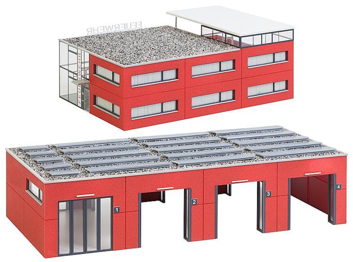 Faller 130159 HO Scale 1:87 Kit of a Modern fire Station