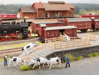 Noch 65614 Set trasporto bestiame con personaggi e animali, serie Laser cut