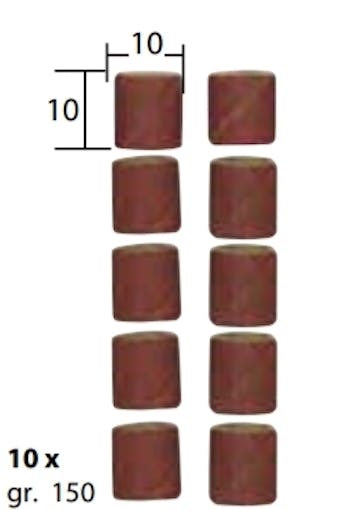Proxxon 28981 Cilindri abrasivi in corindone diametro 10 mm grana 150 pz.10.
