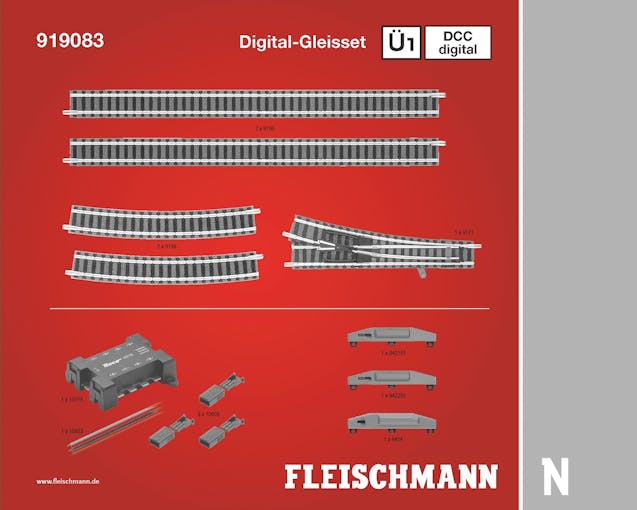 Fleischmann 919083 DCC digital, Track Set Ü1