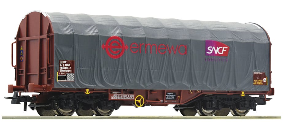 Roco 76450 SNCF carro telone scorrevole della compagnia Ermewa Epoca VI