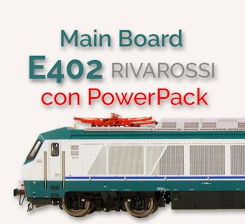 Almrose 4-30128 Main board per Rivarossi E402 con connettore decoder PLUX22 e Power Pack